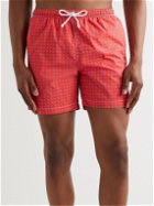 Anderson & Sheppard - Mid-Length Printed Swim Shorts - Red