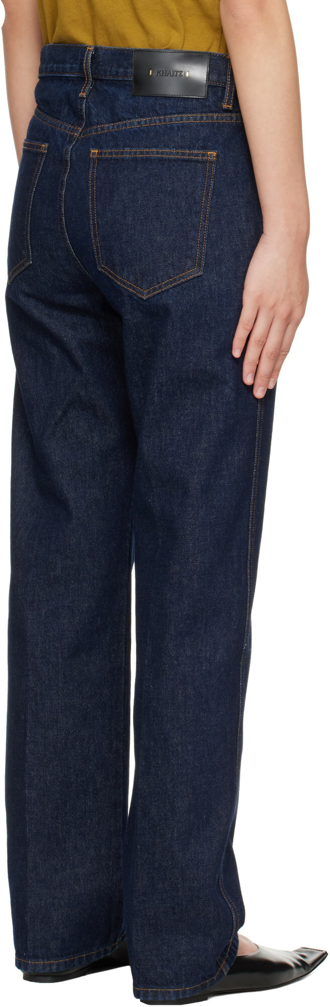 KHAITE Navy Rossi Jeans