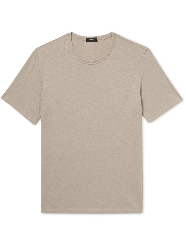 Photo: Theory - Essential Cotton-Jersey T-Shirt - Neutrals