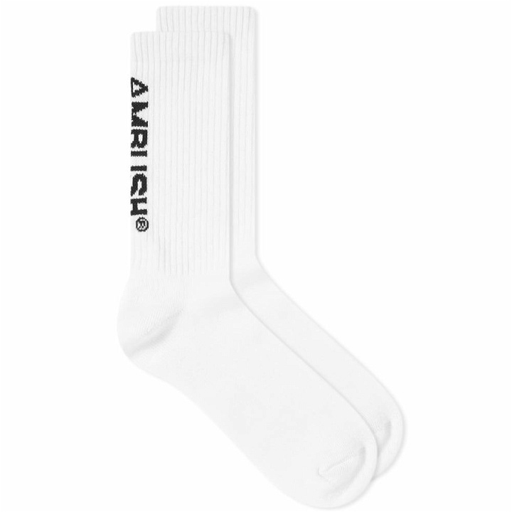 Photo: Ambush Men's Logo Sock in White/Black