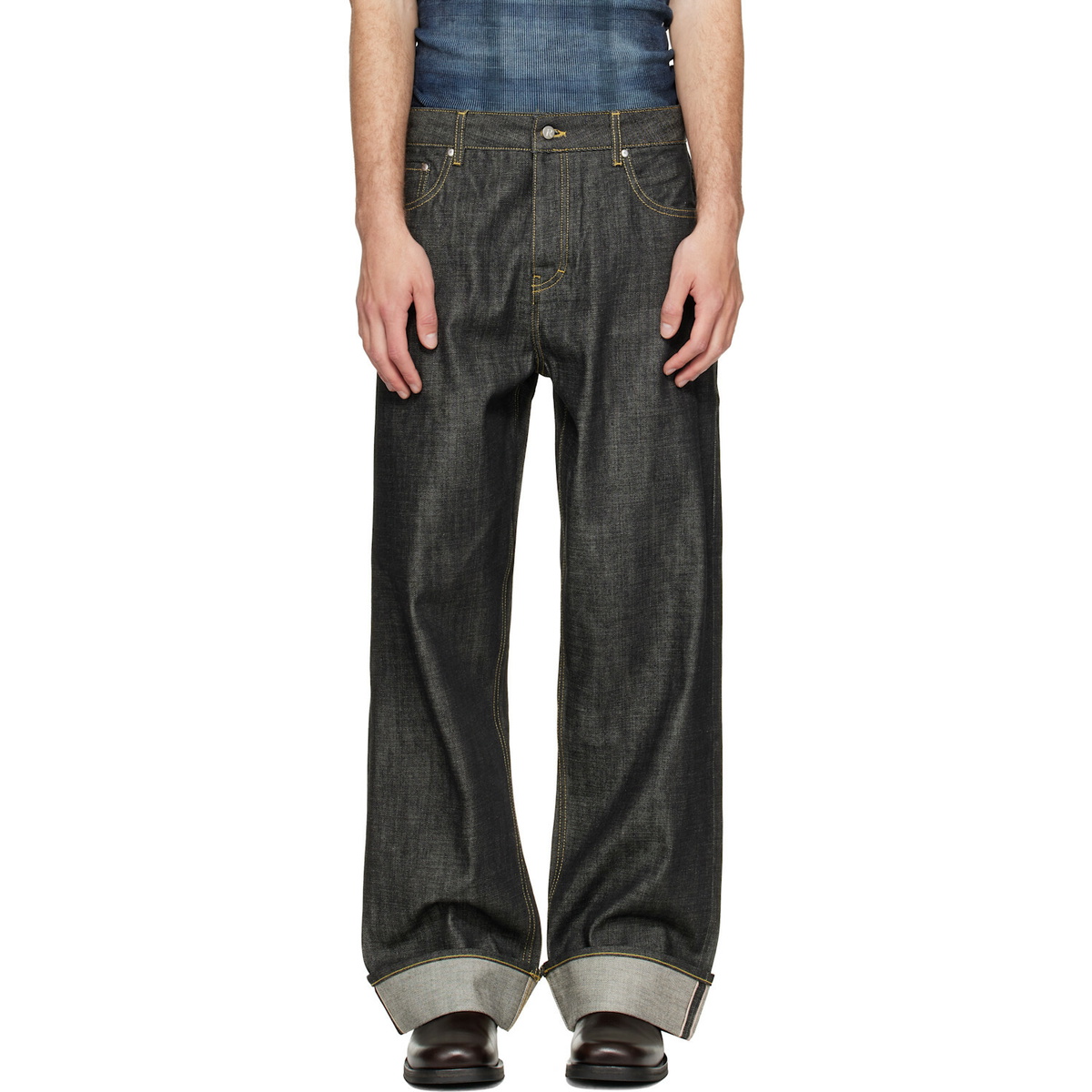 Represent Black Selvedge Denim Jeans