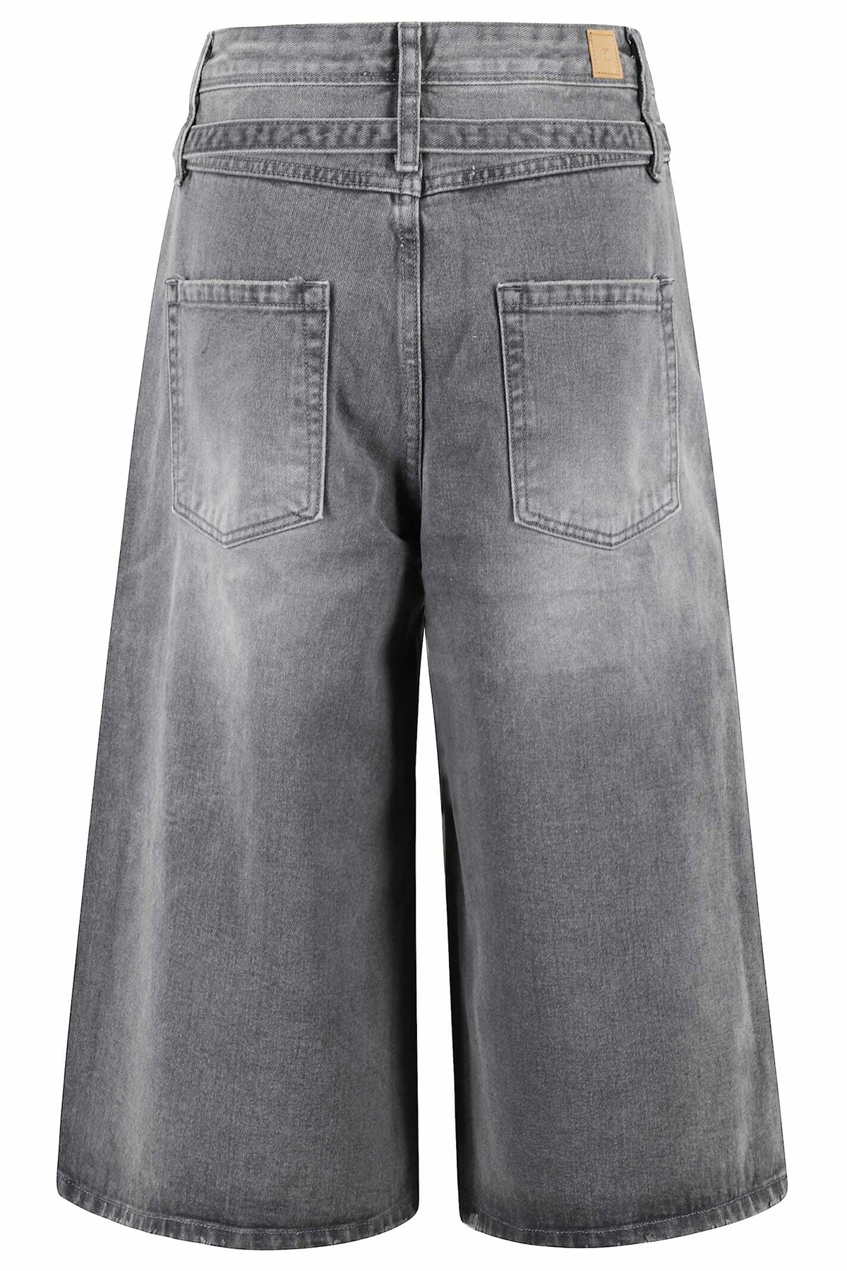 Low Classic Belted Denim Bermuda Pants