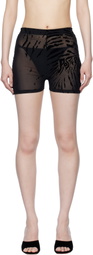 Poster Girl Black Knockout Zebra Print Shorts