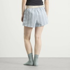Calvin Klein Women's Cotton Poplin Sleep Short in Majorca Stripe Breezy Blue
