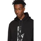 Neil Barrett Black Large Flower Thunderbolt Hoodie