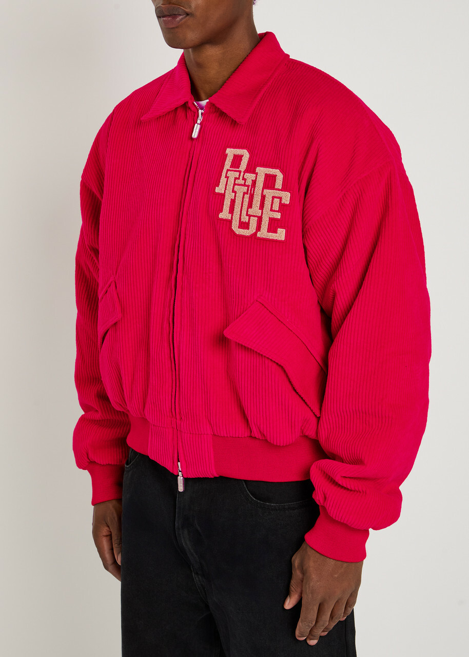 Rhude Bay Of Angels Padded Corduroy Bomber Jacket Red