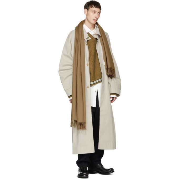 Hed Mayner Beige Oversized Trench Coat Hed Mayner