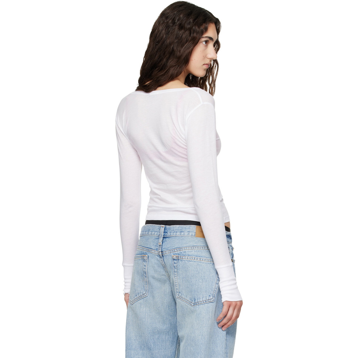 Raimundo Langlois White Long Sleeve Henley