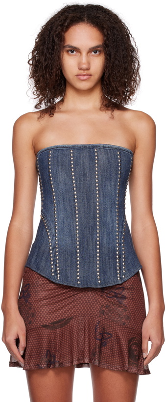 Photo: Miaou Blue Libra Denim Corset