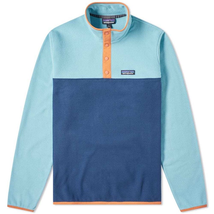 Photo: Patagonia Micro D Snap-T Pullover Jacket Stone Blue & Dam Blue