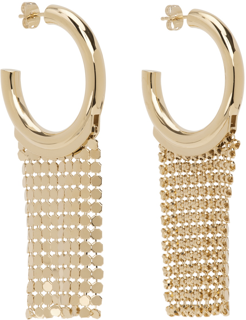 Paco Rabanne Gold Pixel Hoop Earrings Paco Rabanne