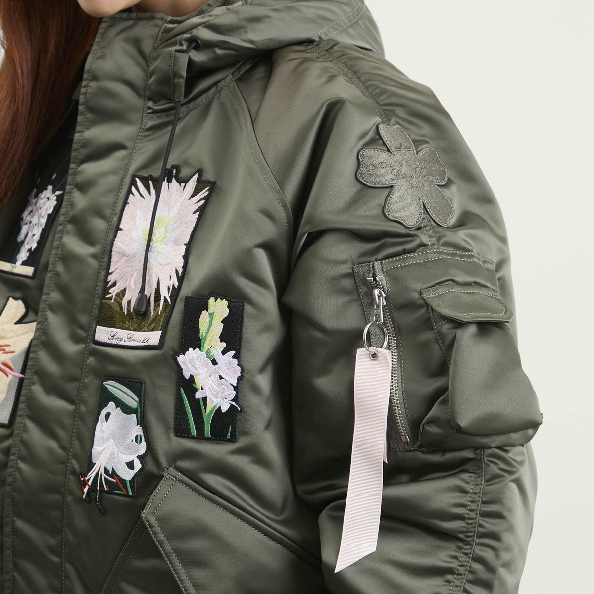 Cecilie Bahnsen Women's x Alpha Industries N-2B Patch Jacket in Vintage Green