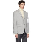 Thom Browne Grey Jersey Four Bar Classic Blazer