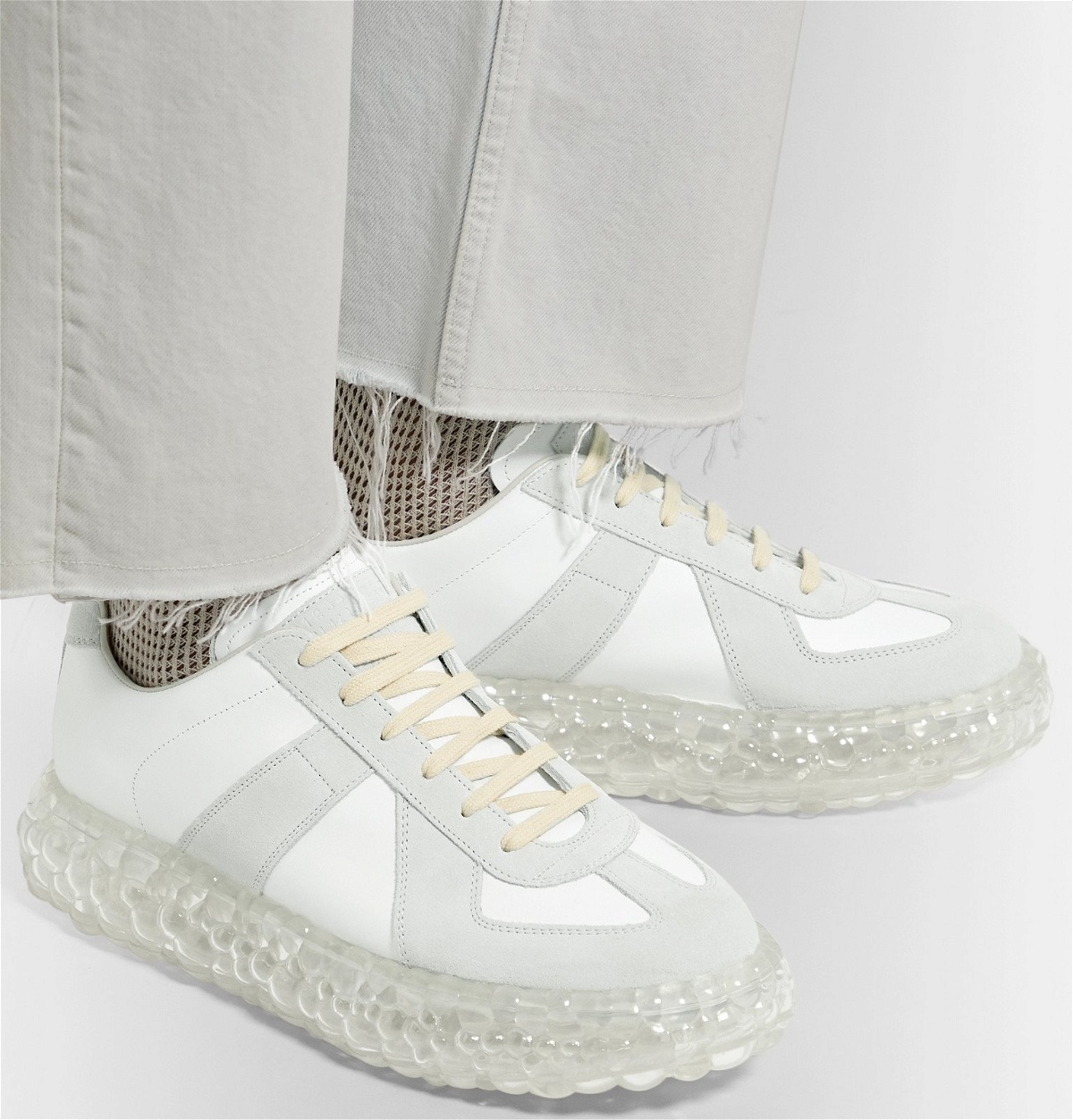 Maison Margiela - Replica Super Bounce Leather and Suede Sneakers ...