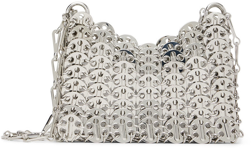 Paco Rabanne - 1969 Micro Shoulder Bag in Silver Paco Rabanne