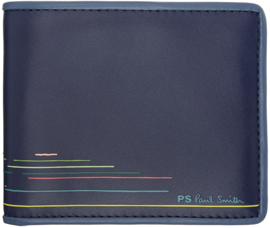 Photo: PS by Paul Smith Navy Bifold Wallet