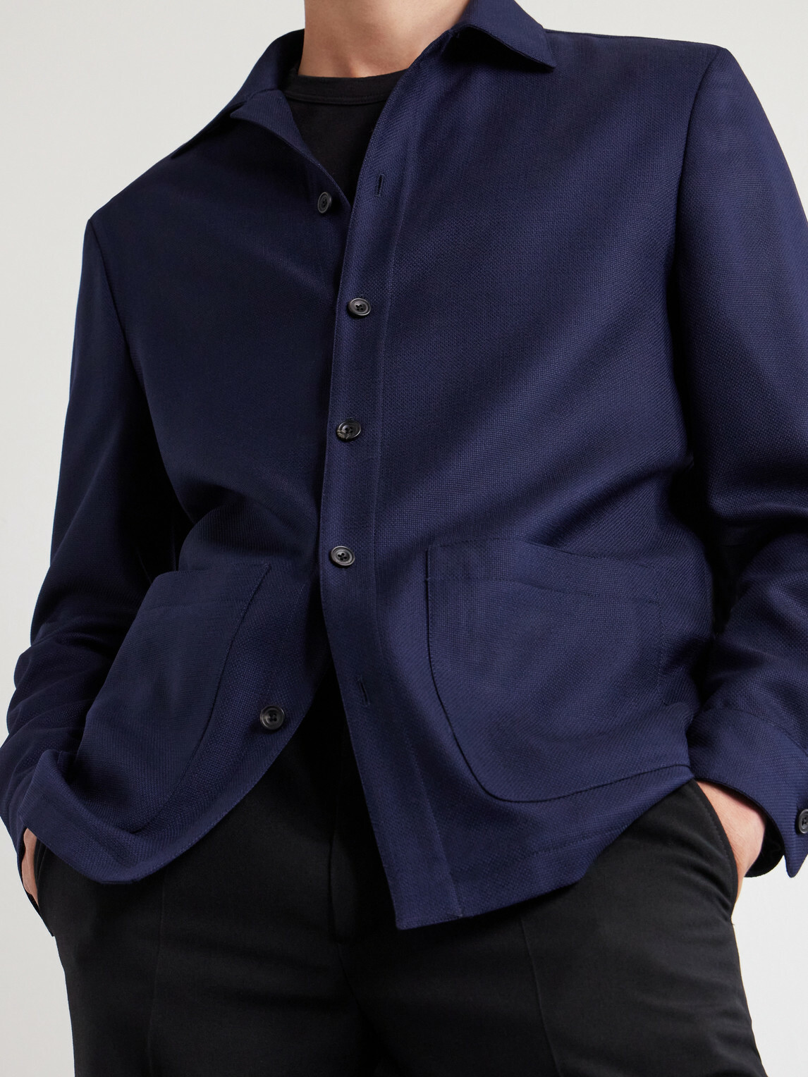 Thom Sweeney - Wool Overshirt - Blue
