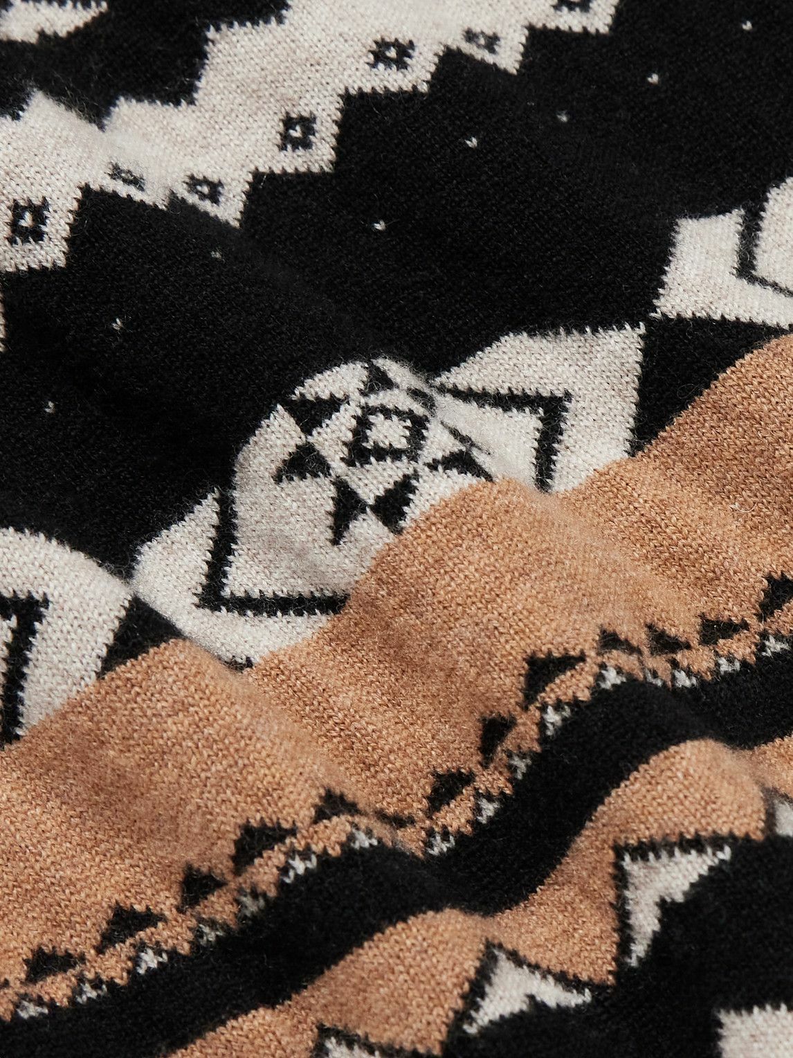 MANAAKI - Jacquard-Knit Merino Wool and Cashmere-Blend Sweater Vest - Black