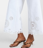 Frame The Eyelet embroidered flared jeans