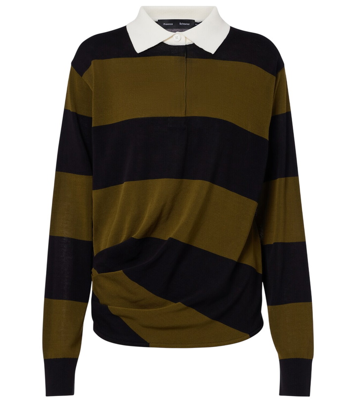 Photo: Proenza Schouler Corinna striped cotton polo shirt