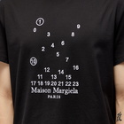 Maison Margiela Men's Embroidered Numbers Logo T-Shirt in Black