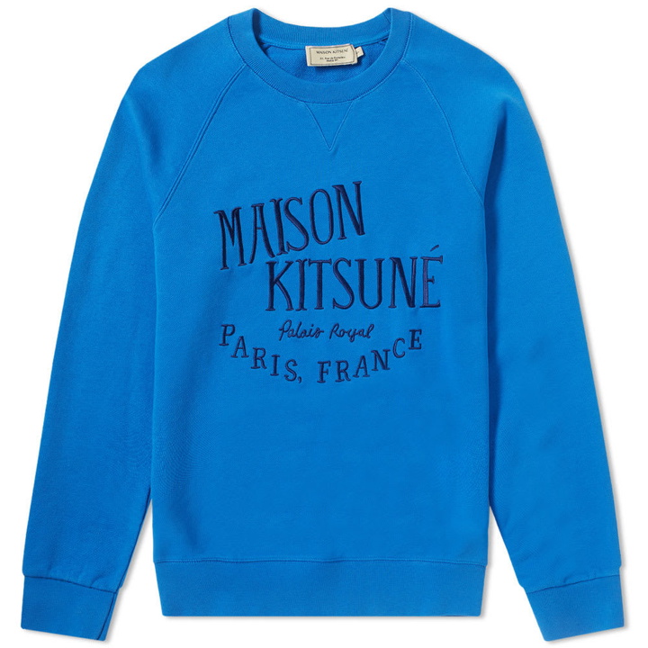 Photo: Maison Kitsun&eacute; Palais Royal Crew Sweat Blue