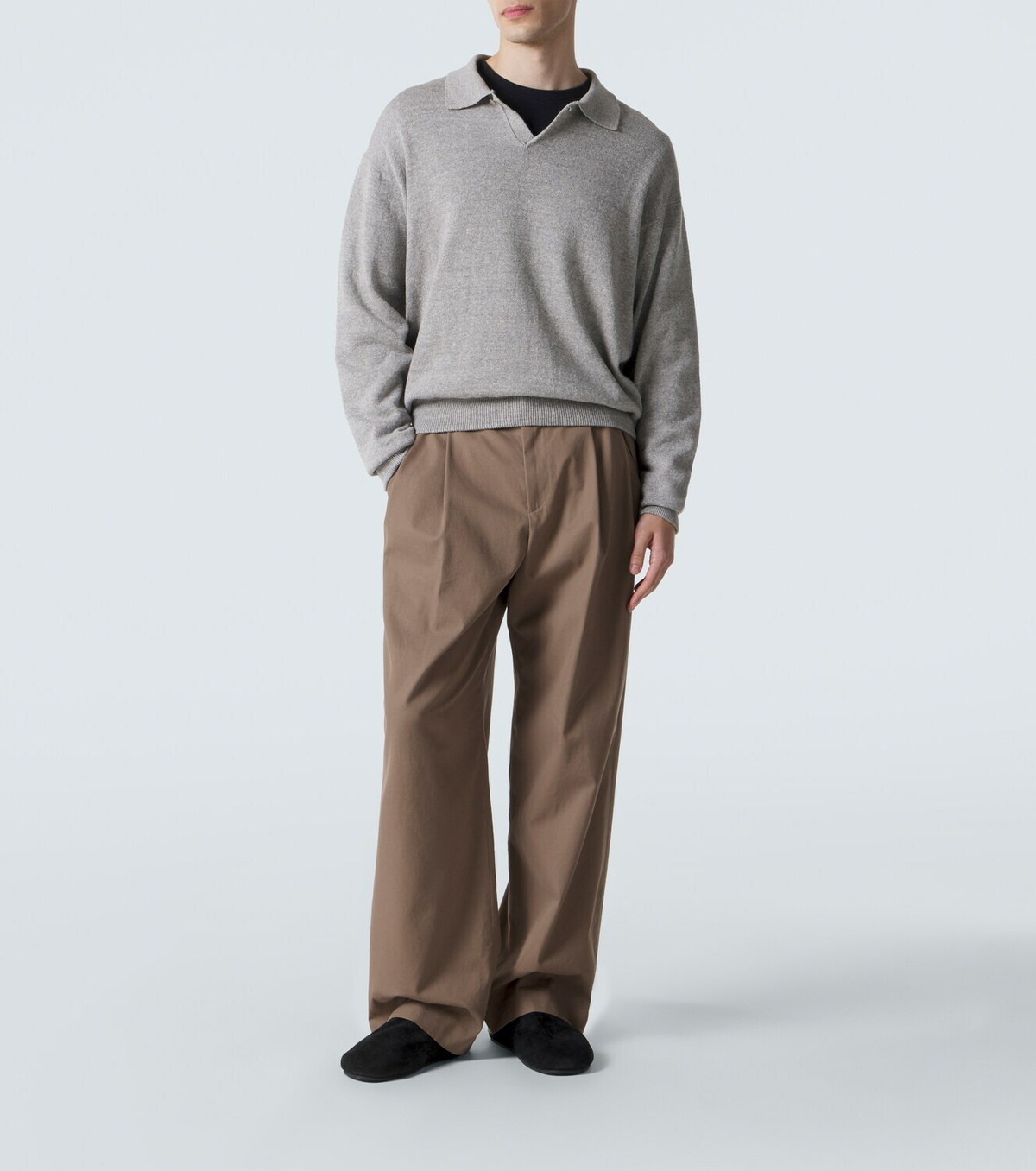 The Row New Lucca suede slip-on shoes