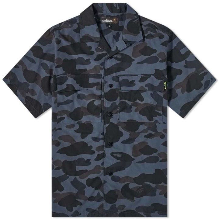 Photo: A Bathing Ape Mr Camo Open Collar Shirt