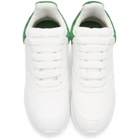 Alexander McQueen White and Green Runner Sneakers