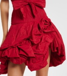 Magda Butrym Off-shoulder cotton-blend taffeta minidress