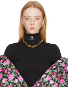Balenciaga Gold Thin B Chain Necklace