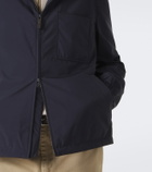Tod's Leather-trimmed raincoat