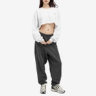Joah Brown Women's Cut Off Logo Sweatshirt in Pearl