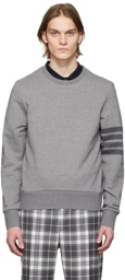 Thom Browne Grey Classic Loopback 4-Bar Sweatshirt