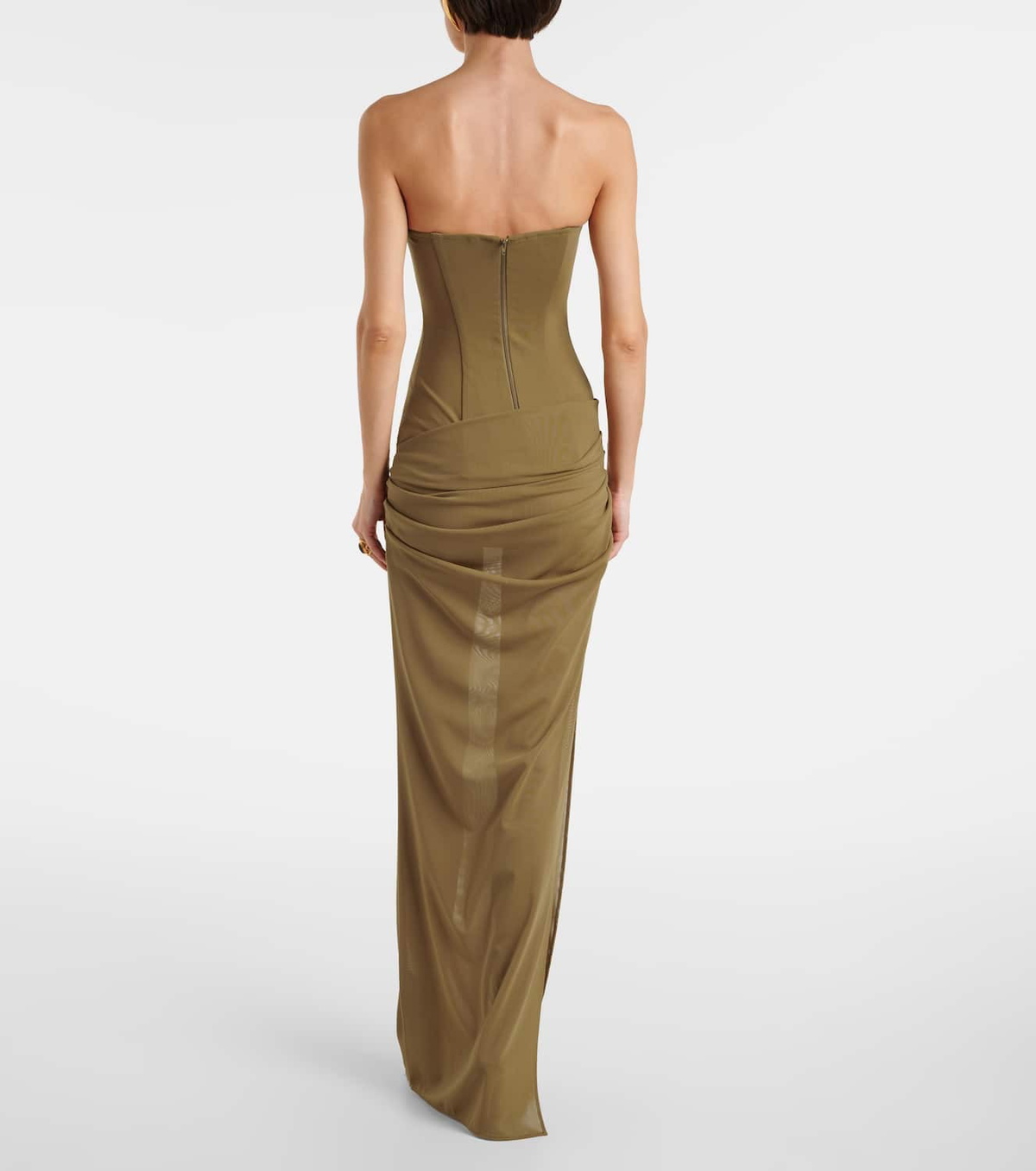 Alex Perry Sheer strapless corset dress