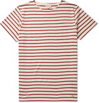 Armor Lux - Striped Cotton-Jersey T-Shirt - Red