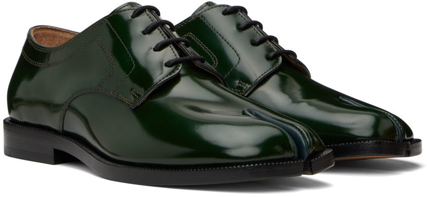 Maison Margiela Green Leather Tabi Oxfords Maison Margiela display picture 1