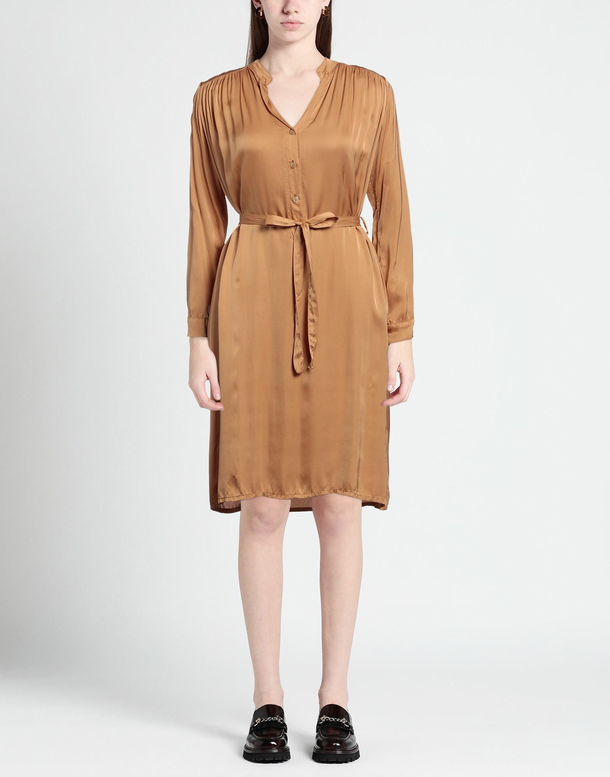Skills & Genes Womens Midi dress Camel