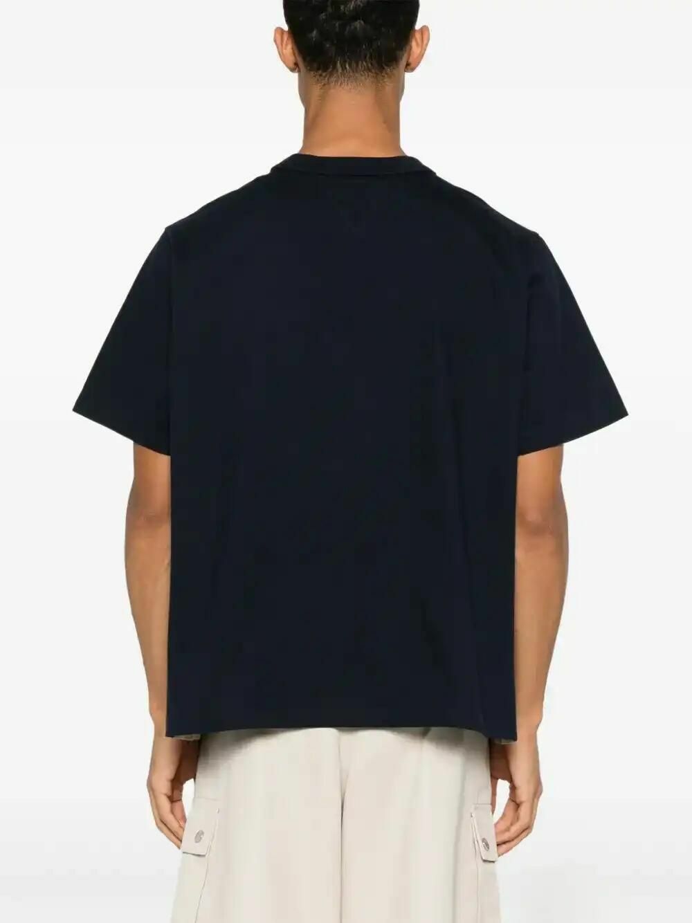 Bottega Veneta Check Insert Cotton T-Shirt Bottega Veneta