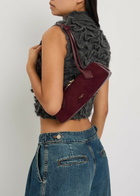 Alaïa Le Teckle Small Leather and Suede Shoulder bag - Burgundy - One Size