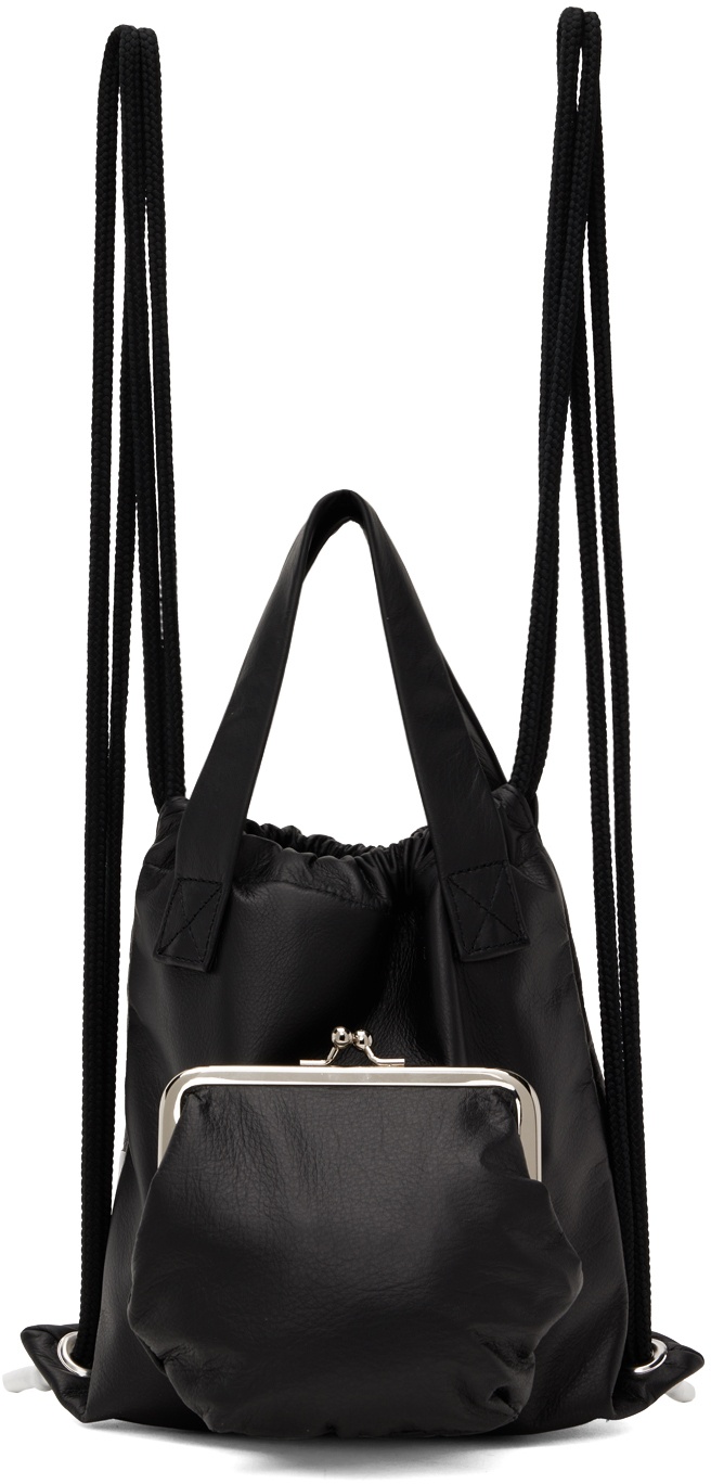 Photo: Pushbutton Black Coin Purse Backpack