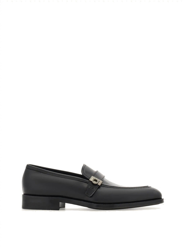 Photo: Ferragamo Mens Loafer with Hug buckle in Black