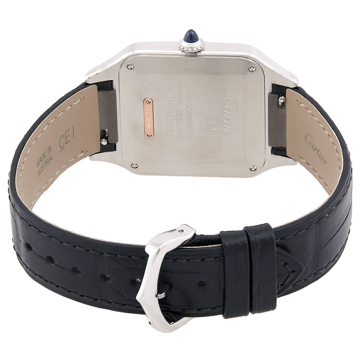 Cartier Santos Dumont Large Model Silver Dial Watch W2SA0037
