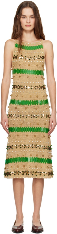 Photo: Bode Gold Calypso Midi Dress