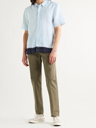 JAMES PERSE - Dip-Dyed Slub Linen Shirt - Blue - 2