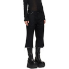 Rick Owens Black Tower Bolan Cutoff Jeans