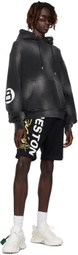 Heron Preston Gray Faded Hoodie