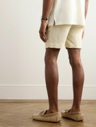 Ralph Lauren Purple label - Dorset Straight-Leg Silk and Linen-Blend Drawstring Shorts - Neutrals