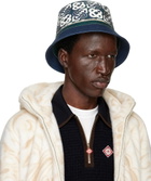 Casablanca Navy Printed Bucket Hat