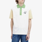 Cafe Kitsune Men's Café Kitsune Colorblock Relax Polo Shirt in Tapioca Colorblock